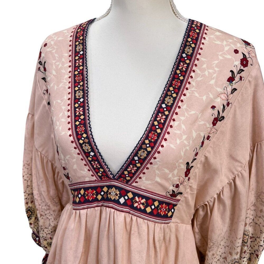 Agua Bendita NWT Alex Kezia Hand Made Mini Dress Pink Size Small - Picture 4 of 13